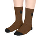 Black Cat and Heart Mid-Length Socks