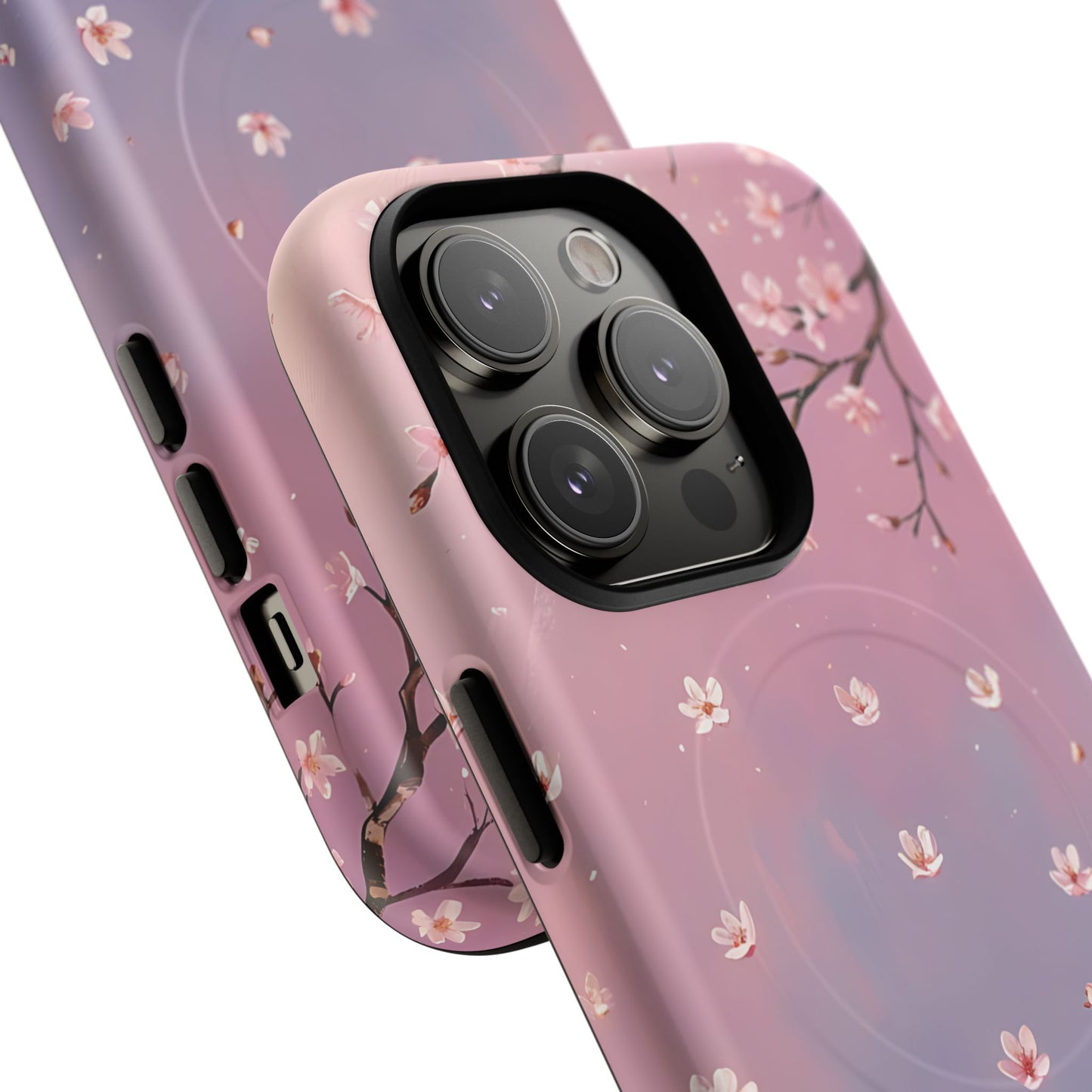 Tiny Cherry Blossom Floral Tough Magnetic Phone Cases, Durable Phone Cover, Floral Design Case, iPhone Protector, Cute Gift for Her