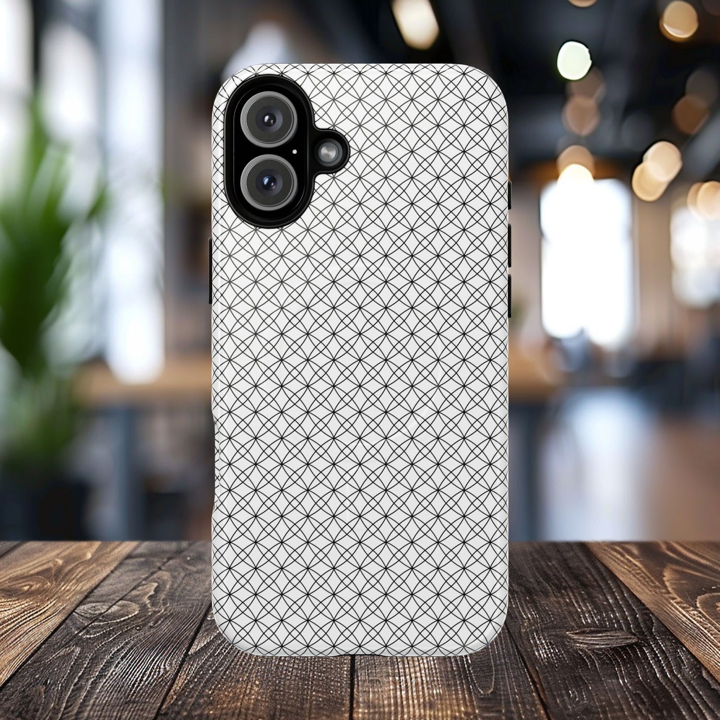 Geometric Phone Case, Stylish Tough Magnetic Cases, Unique Protection, Trendy Gift for Tech Lovers, Modern Mobile Accessory