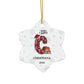 Personalized Initial Candy Cane ''C'' Ceramic Ornament- 4 Shapes