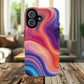 Cosmic Lava Flow Colorful Abstract iPhone Case , Tough Magnetic Protection, Stylish Accessories, Gift for Tech iPhone Lovers, Vibrant Mobile Covers