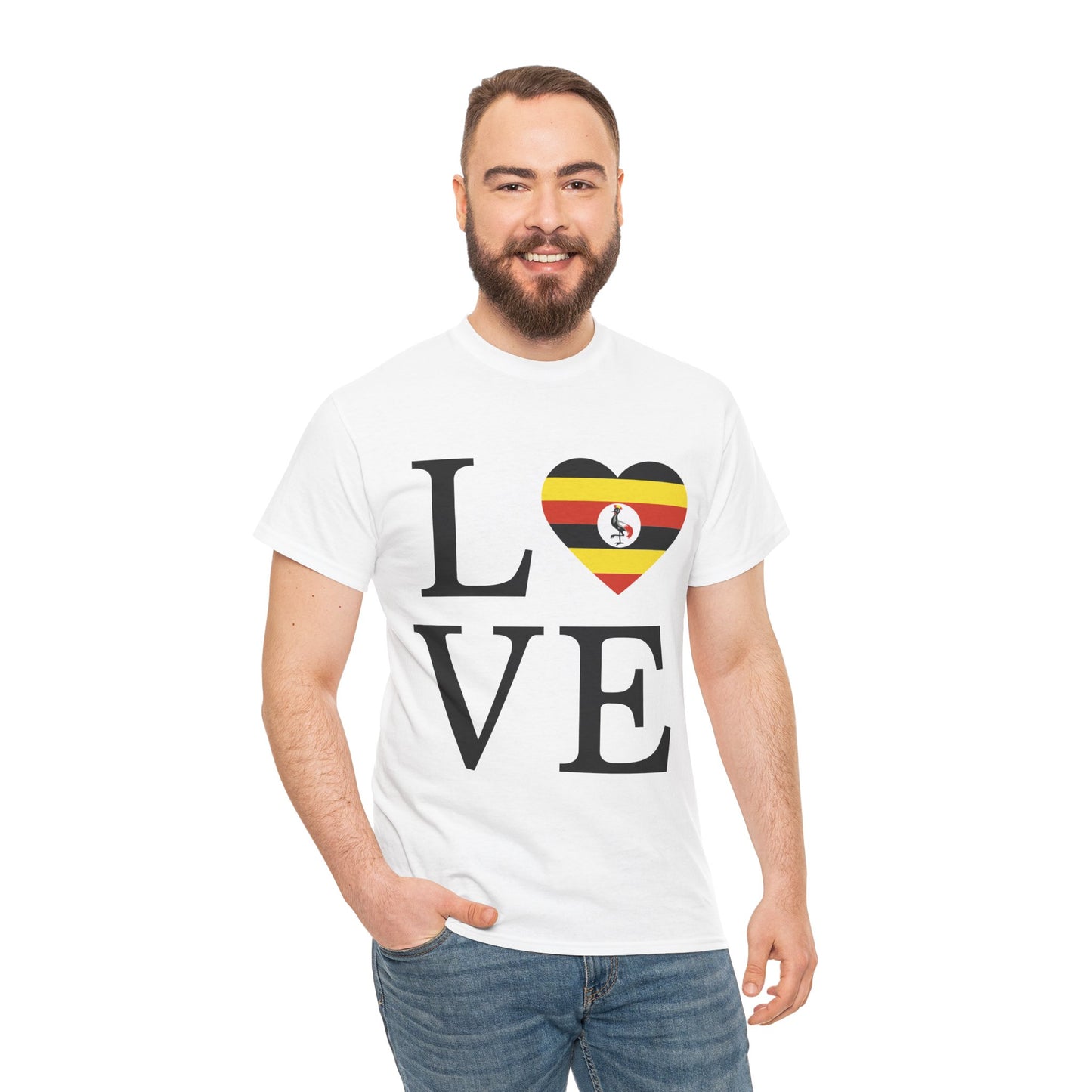 LOVE UGANDA Unisex Heavy Cotton Tee