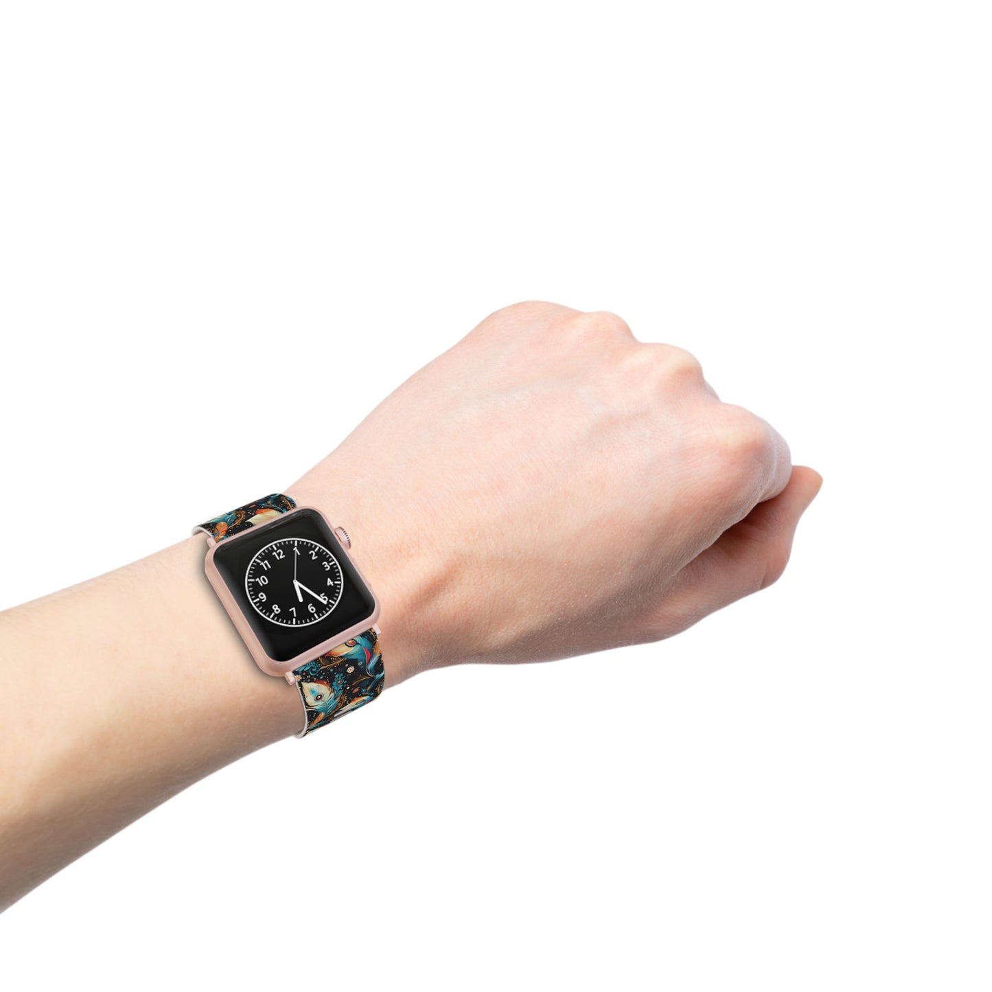 Ethereal Feathers Vibrant Apple Watch Band - Stylish & Comfortable.