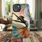 Artistic iPhone Case with Dancer Design, Tough Magnetic Case, Unique Gift for Dancers, Colorful iPhone Cover, Stylish Accessory.