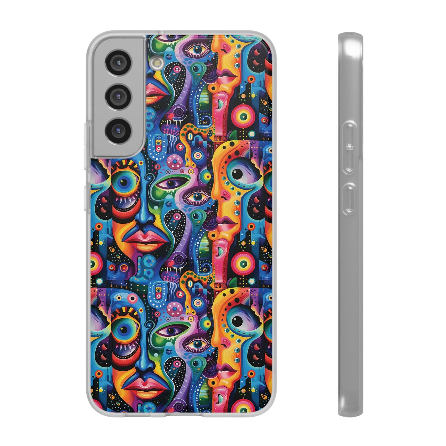 Psychedelic Visions Flexi iPhone and Samsung Case - Colorful Abstract Design.