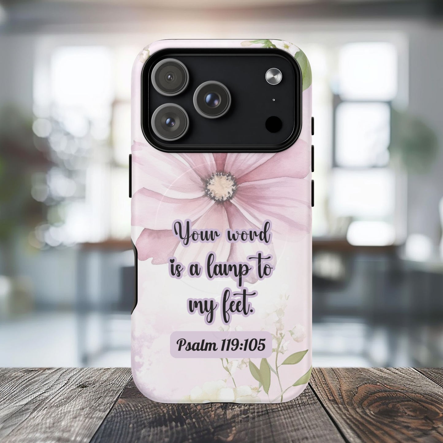 Your Word is a Lamp to My Feet Psalm 119:105 | Inspirational Gift, Tough iPhone Magnetic Case | Scripture, Bible Verse, MagSafe® iPhone® Tough Case, iPhone 14, iPhone 15, iPhone 16, Pro, Pro Max, Plus