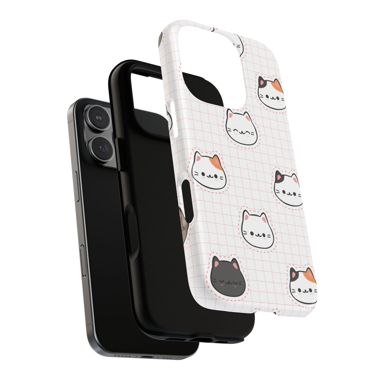 Cute Cat Tough Magnetic Case, iPhone Cover, Cat Lover Gift, Cute Cat Accessories, Pet-Themed iPhone Case
