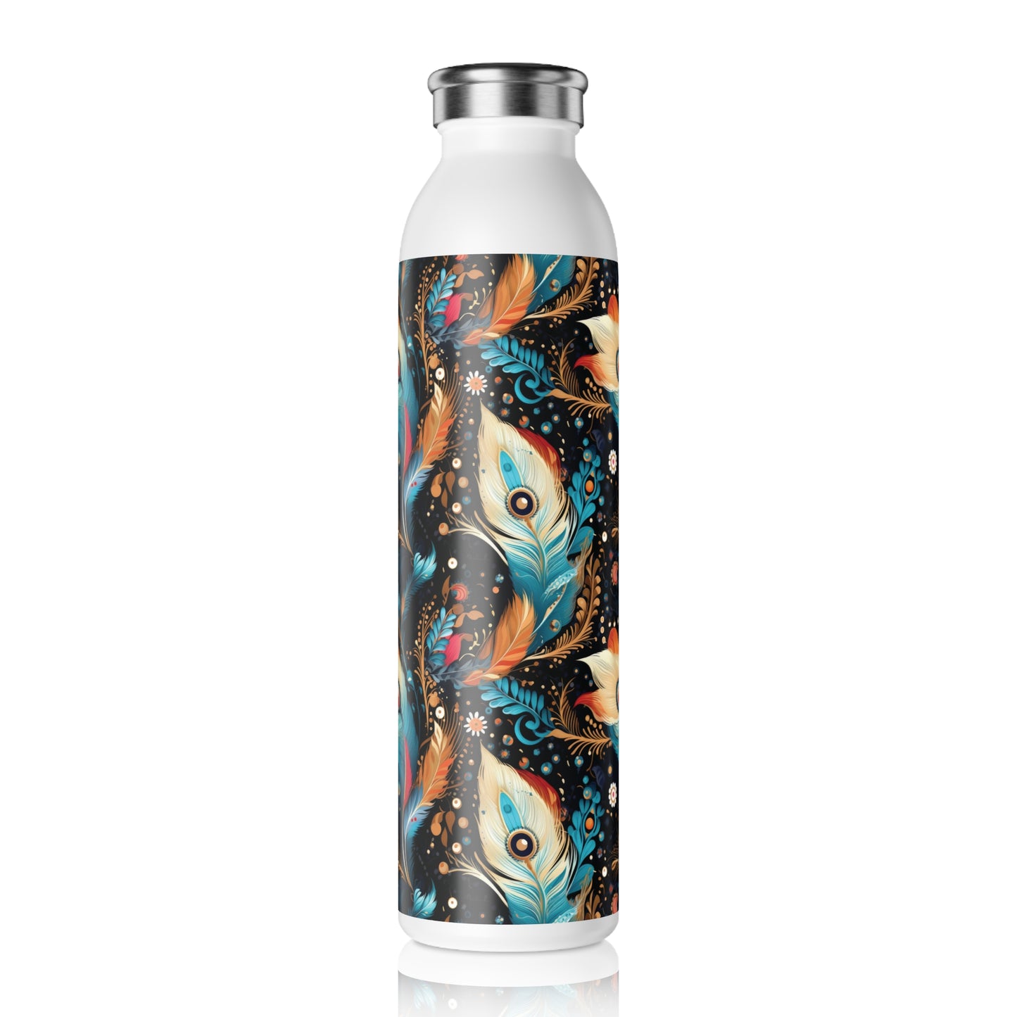 Ethereal Feathers Slim Water Bottle