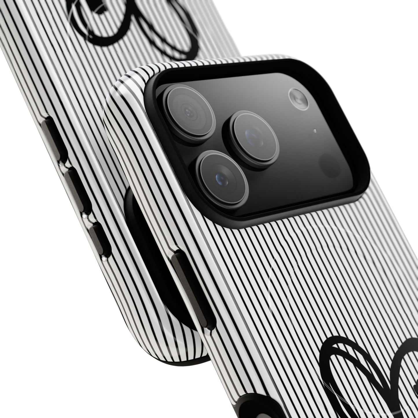 Tough Magnetic Phone Case with Heart & Cross Design, Durable Phone Cover, Unique Gift for Her, Stylish Accessory, Everyday Use