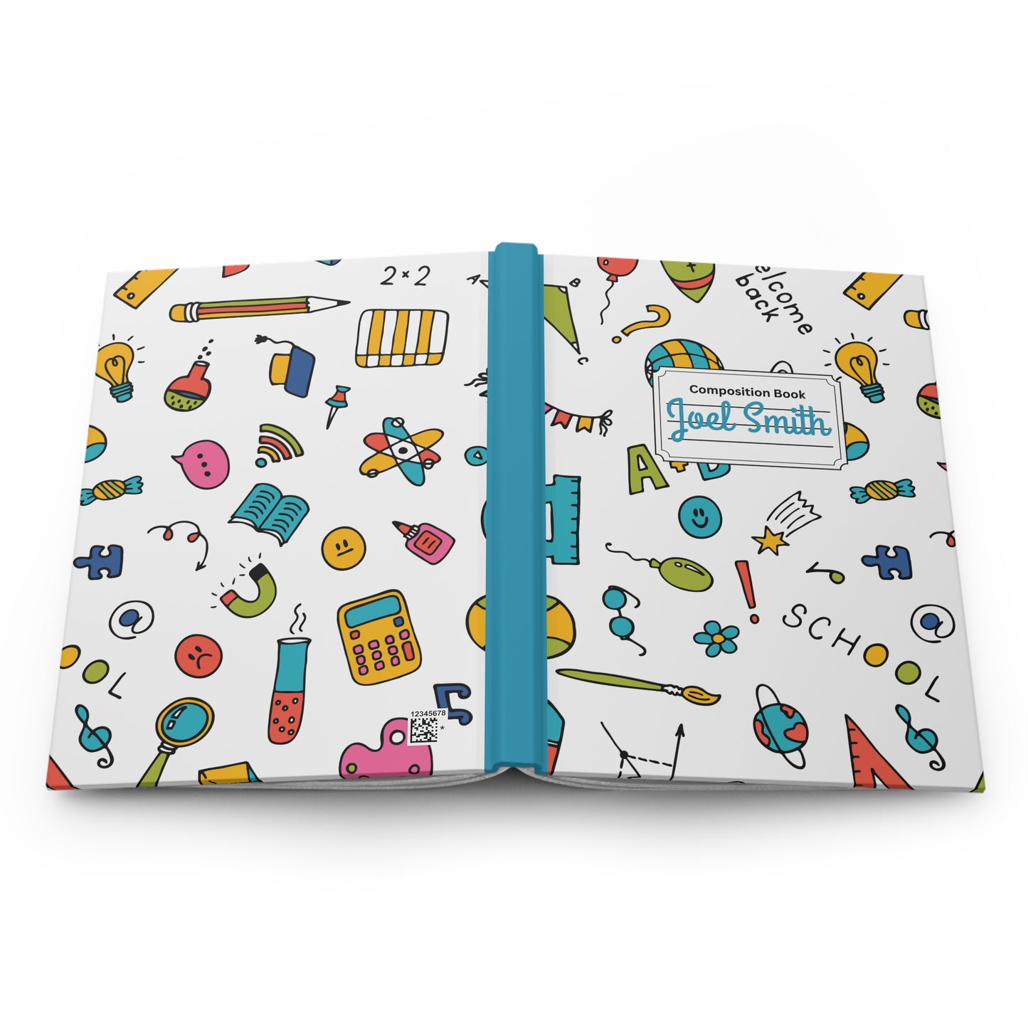 Custom Brown Classroom Couture Composition Book Inspired Ruled Hardcover Journal for Kids, Fun School Notebook, Customizable Composition Book, Back to School Gift, Learning Organizer