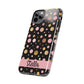Personalized Gold & Pink Confetti Tough Phone Case — Glitter Dot Protective Phone Cover