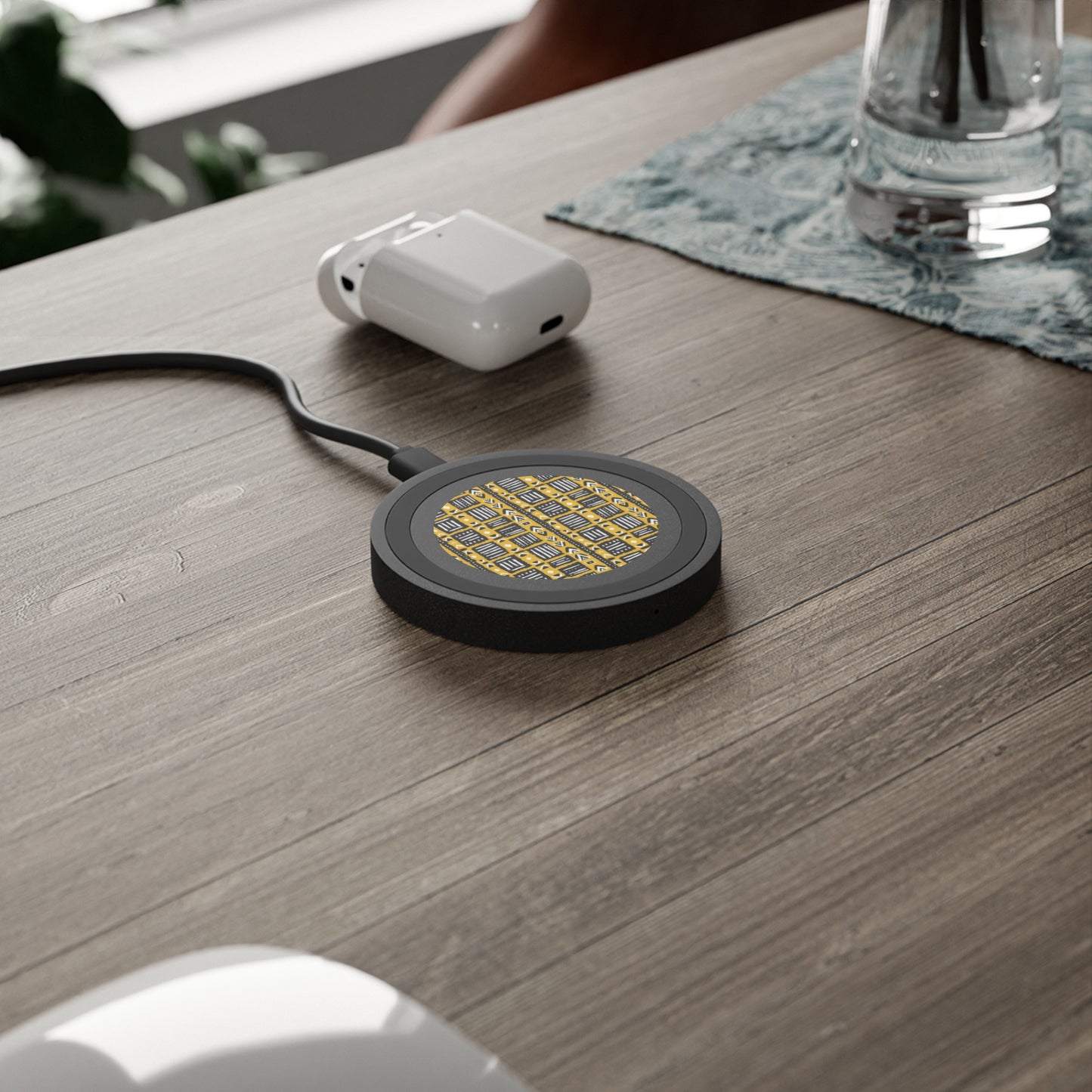 Tribal Vibes Stylish Wireless Charging Pad - Modern Geometric Design