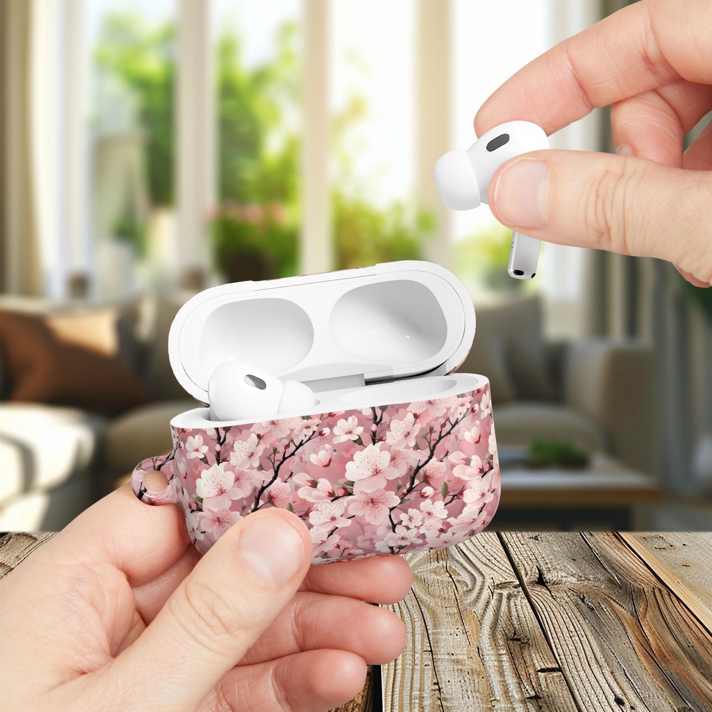 Cherry Blossom AirPod Case - Stylish Floral Design for Music Lovers-Airpods Pro Gen 1 and 2, Gen 1 to 4.