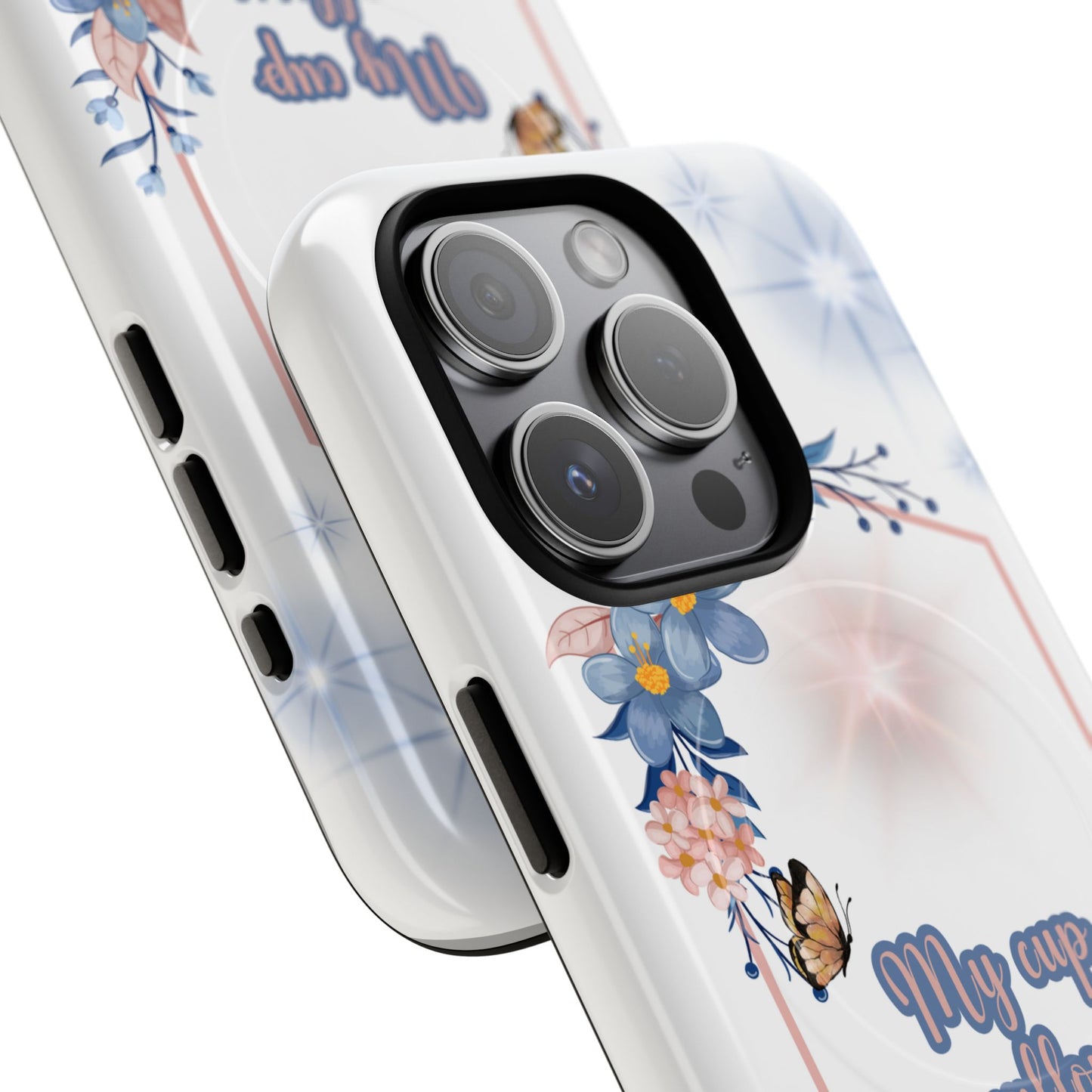 My Cup Overflows Psalm 23:5 | Inspirational Gift, Tough iPhone Magnetic Case | Scripture, Bible Verse, MagSafe® iPhone® Tough Case, iPhone 14, iPhone 15, iPhone 16, Pro, Pro Max, Plus