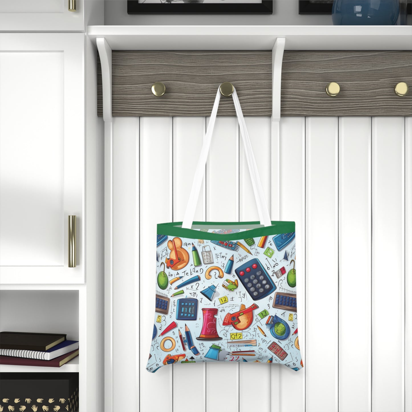 Academic Adventures Shoulder Tote Bag - Colorful Everyday Accessory