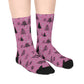 Winter Wonderland Pink  Mid-Length Socks