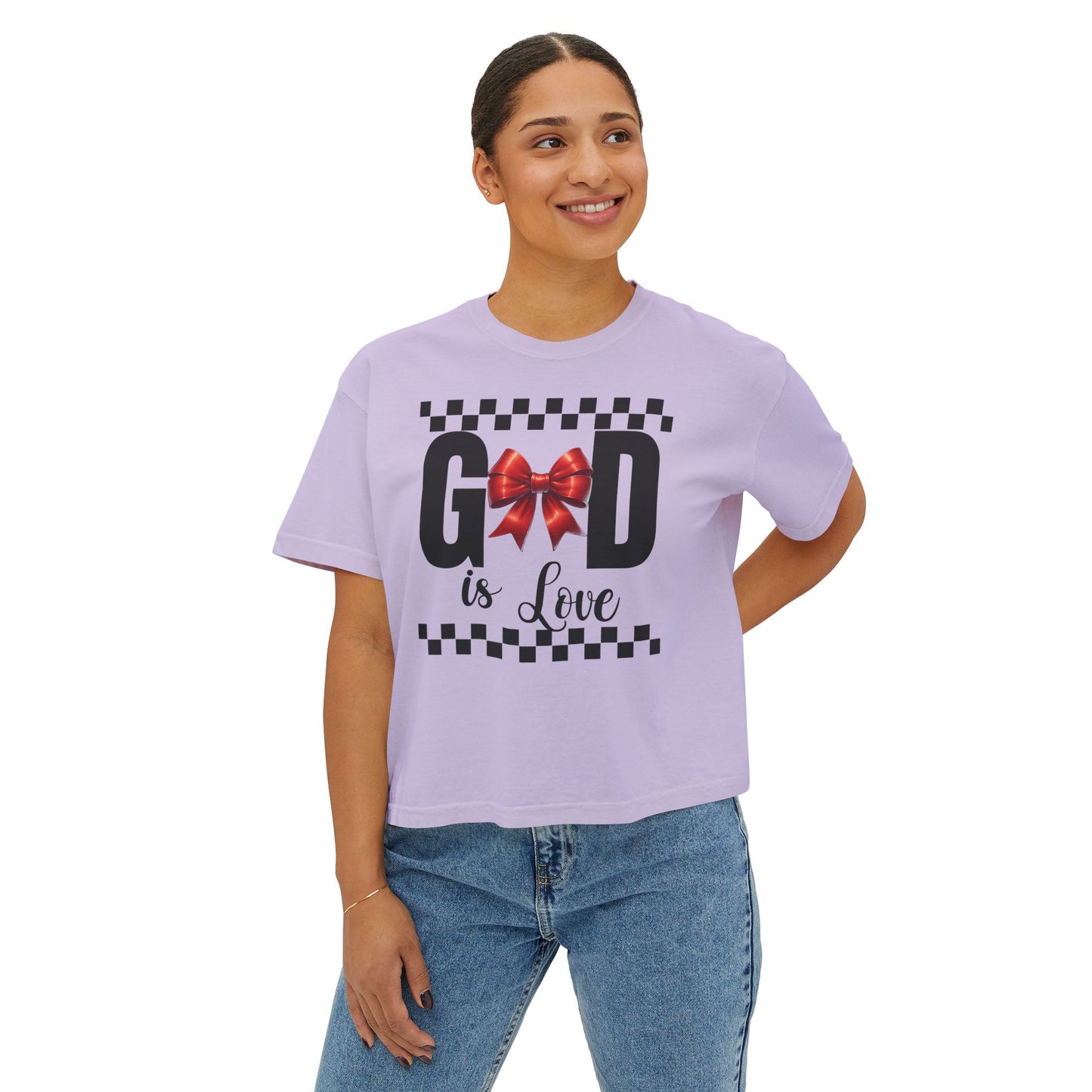 GOD is LOVE Women's Comfort Colors Boxy Tee