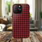 Tough Magnetic Phone Case - Red Plaid, Durable, Stylish Protection for iPhones, Gift for Outdoor Lovers, Unique Phone Cover