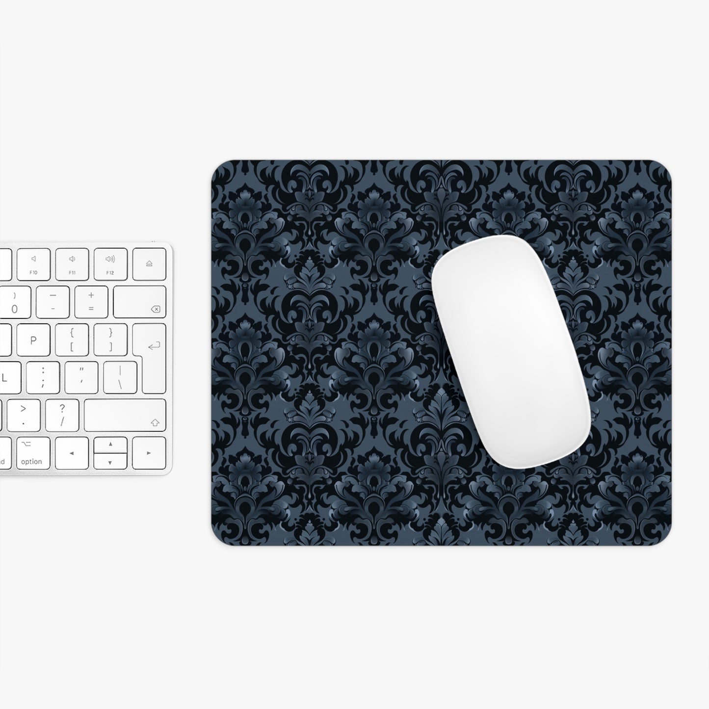 Opulent Dusk Elegant Floral Mouse Pad - Dark Vintage Design for Home Office.