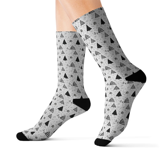 Winter Wonderland Sublimation Socks - High-Quality Comfort with Stylish Sublimated Print