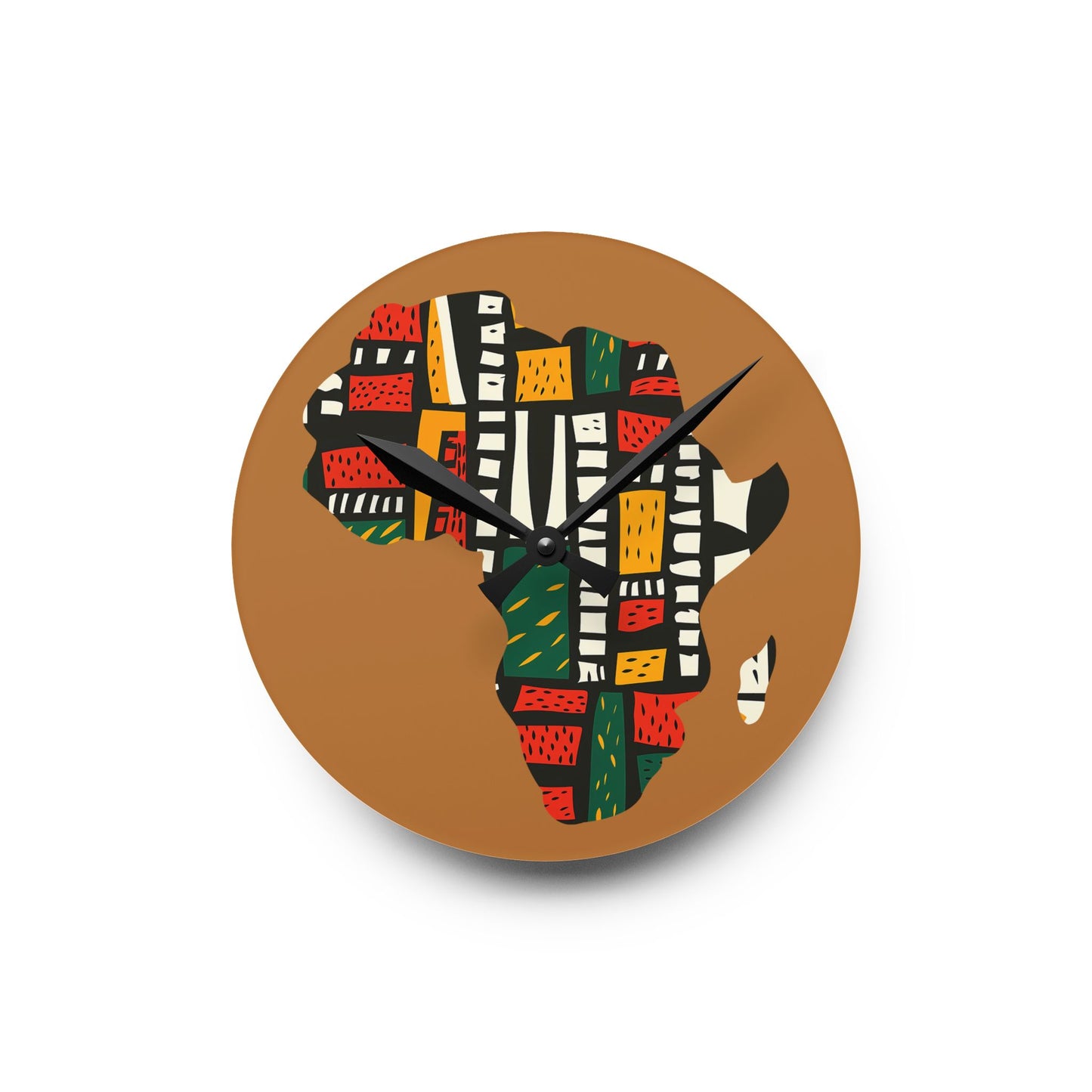 Colorful African Map Wall Clock – Modern Home Decor