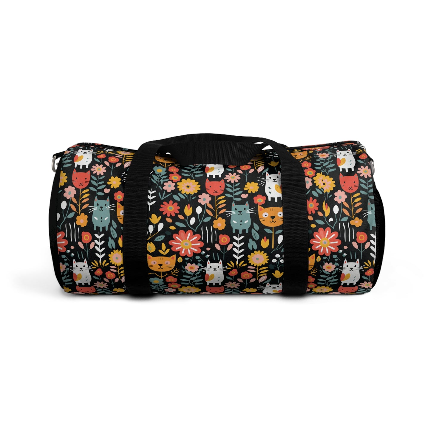 Whimsical Feline Garden Duffel Bag