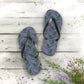 Purple Tropical Bliss Flip Flops