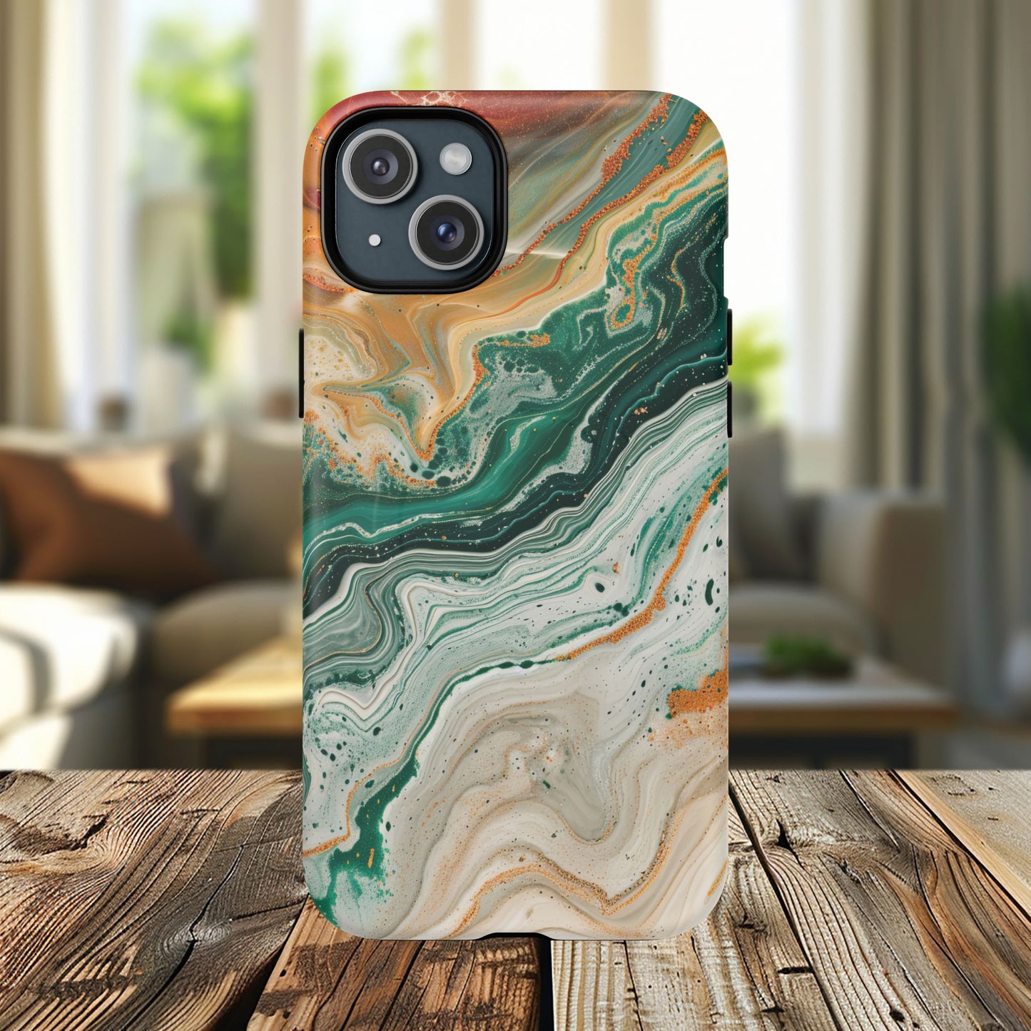 Stylish Tough Acrylic Magnetic iPhone Cases for Everyday Protection, Marble Design, Unique Gifts for Tech Lovers, Holiday Essentials