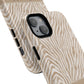 Personalized Zebra Animal Print Cover, Tough Magnetic MagSafe® iPhone® 13, 14, 15, 16, 17, Pro, Pro Max, Plus Cases (Custom Name).