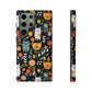 Whimsical Feline Garden iPhone, Samsung or Google Pixel Tough Cases