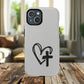 Tough Magnetic Phone Case with Heart & Cross Design, Durable Phone Cover, Unique Gift for Her, Stylish Accessory, Everyday Use
