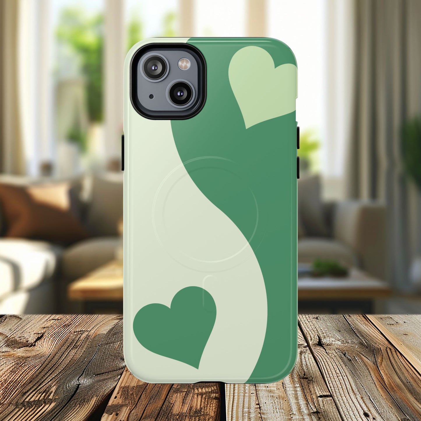 Tough Magnetic iPhone Case with Heart Design, Perfect for Gifts, Valentine's Day, Everyday Use, Stylish Protection, IPhone Cover