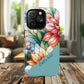 Personalized Radiant Gardenlight Stained Glass Tough MagSafe Magnetic Case, Vibrant Flower Cover, Durable Protective Case, Unique Gift for Her, Spring Elegance, iPhone® 13, 14, 15, 16, 17, Pro, Pro Max, Plus Cases.