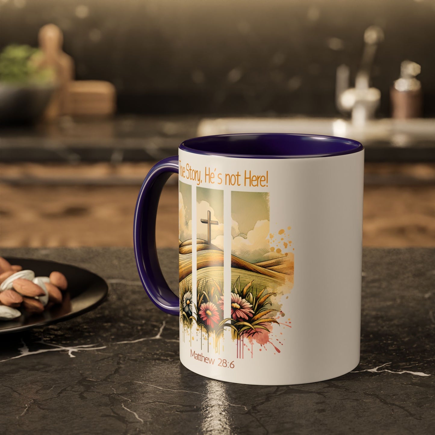Inspirational Colorful Mug - True Story, He's Not Here! - Perfect for Gifting & Everyday Use