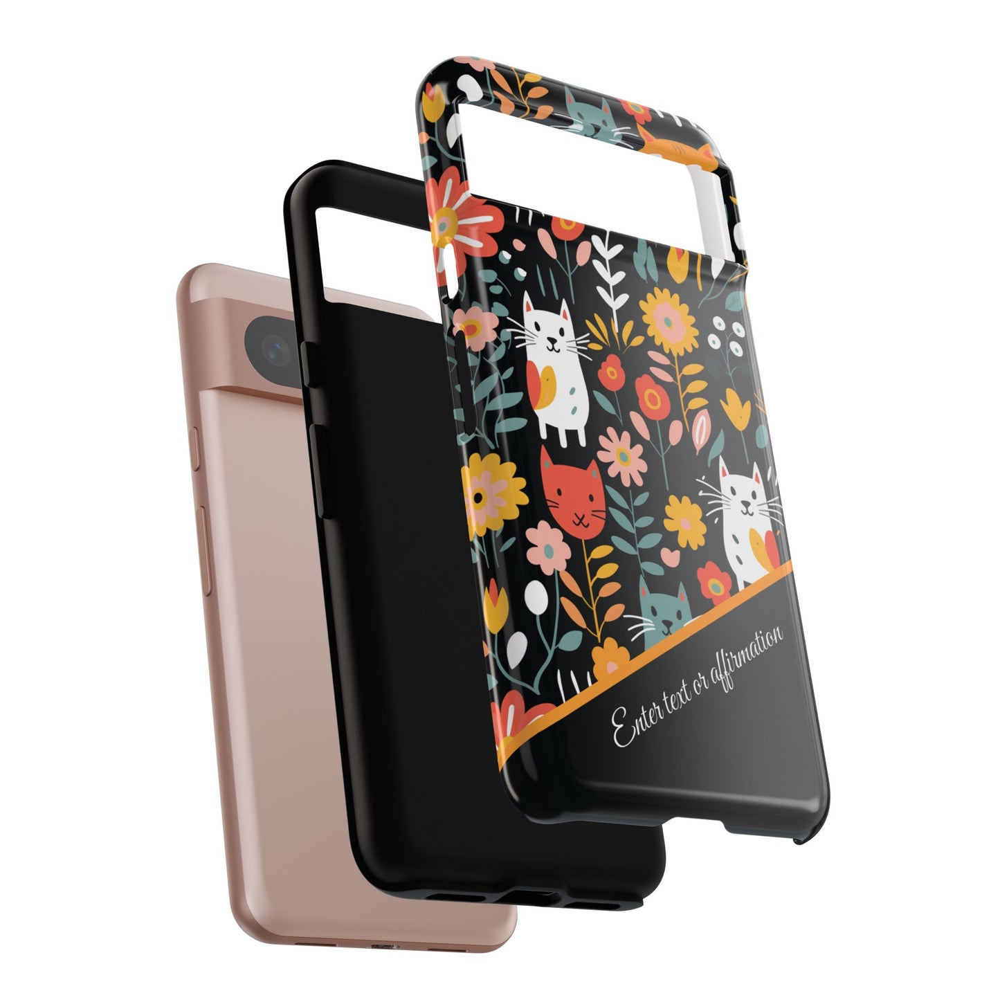 Personalized Whimsical Feline Garden Google and Samsung Tough Cases