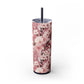 Cherry Blossom Skinny Tumbler with Straw - 20oz Floral Drinkware