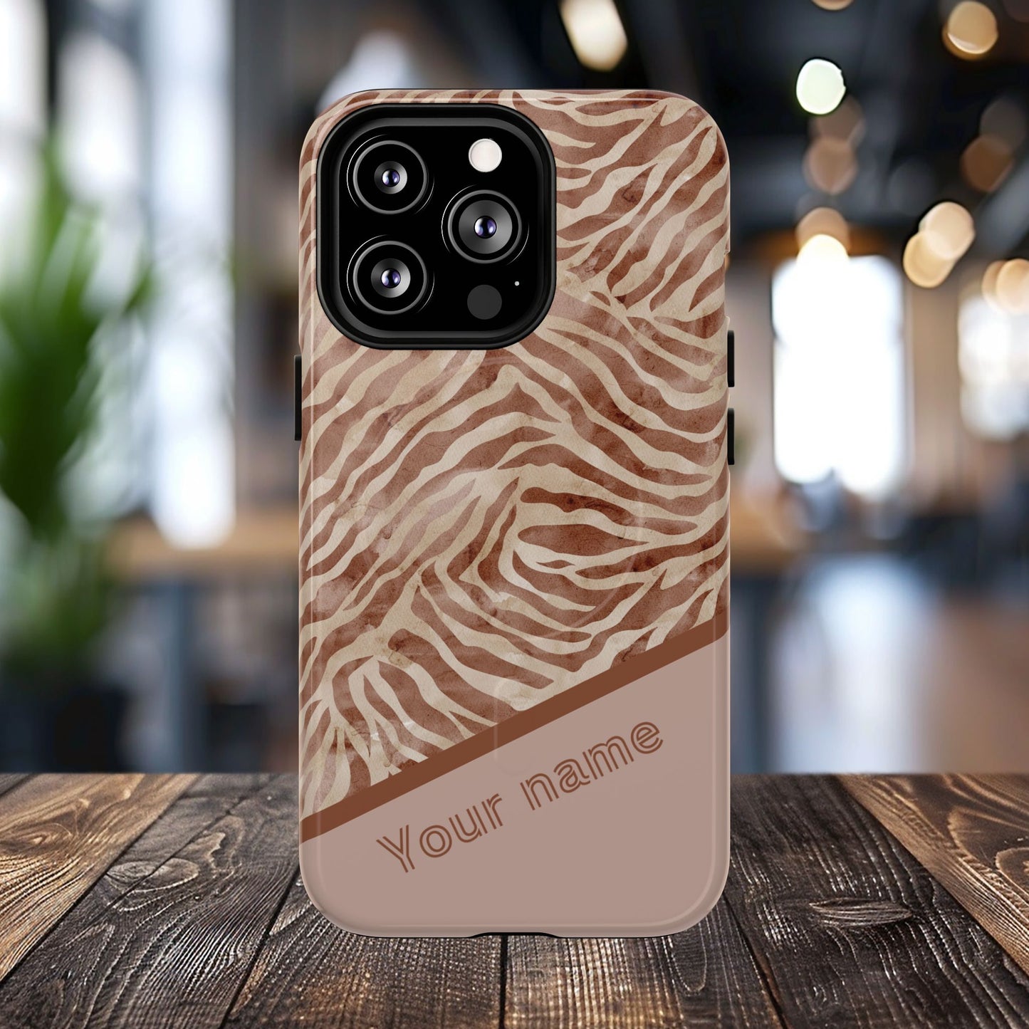 Personalized Zebra Print - Tough MagSafe® Magnetic Cases for Stylish Protection, Gifts for Wildlife Lovers, Trendy Accessories iPhone® 13, 14, iPhone 15, iPhone 16, iPhone 17, Pro, Pro Max, Plus Cases.