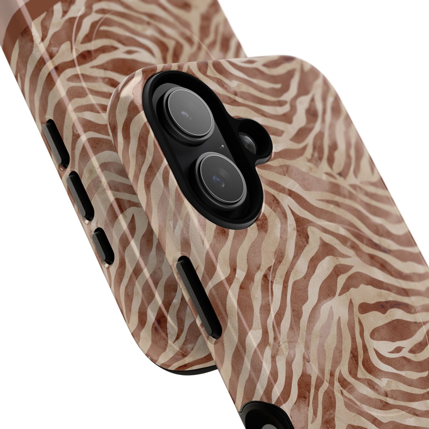 Personalized Zebra Print - Tough MagSafe® Magnetic Cases for Stylish Protection, Gifts for Wildlife Lovers, Trendy Accessories iPhone® 13, 14, iPhone 15, iPhone 16, iPhone 17, Pro, Pro Max, Plus Cases.