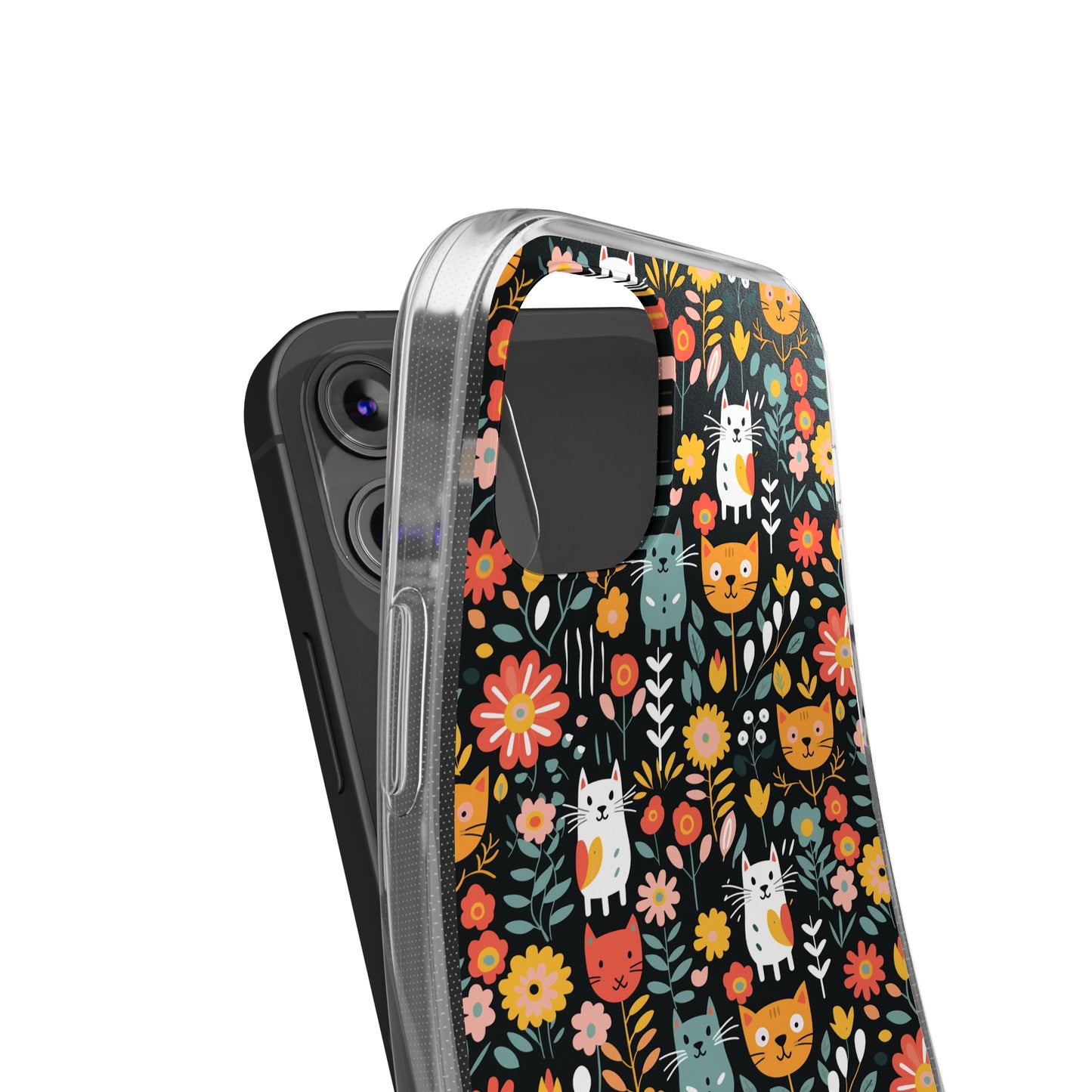 Whimsical Feline Garden Soft iPhone, Google and Samsung Cases