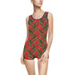 Red Tropical Bliss Women's Vintage Swimsuit (AOP)