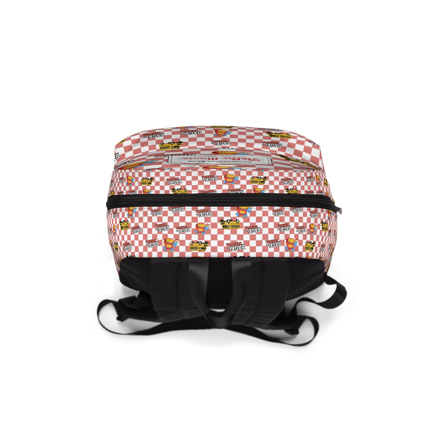 Personalized Red SchoolYard Chic Composition Book Inspired Colorful Kids' Backpack, School Bag, Fun Pattern Backpack, Cute Child's Rucksack, Composition Backpack, Unique School Supplies