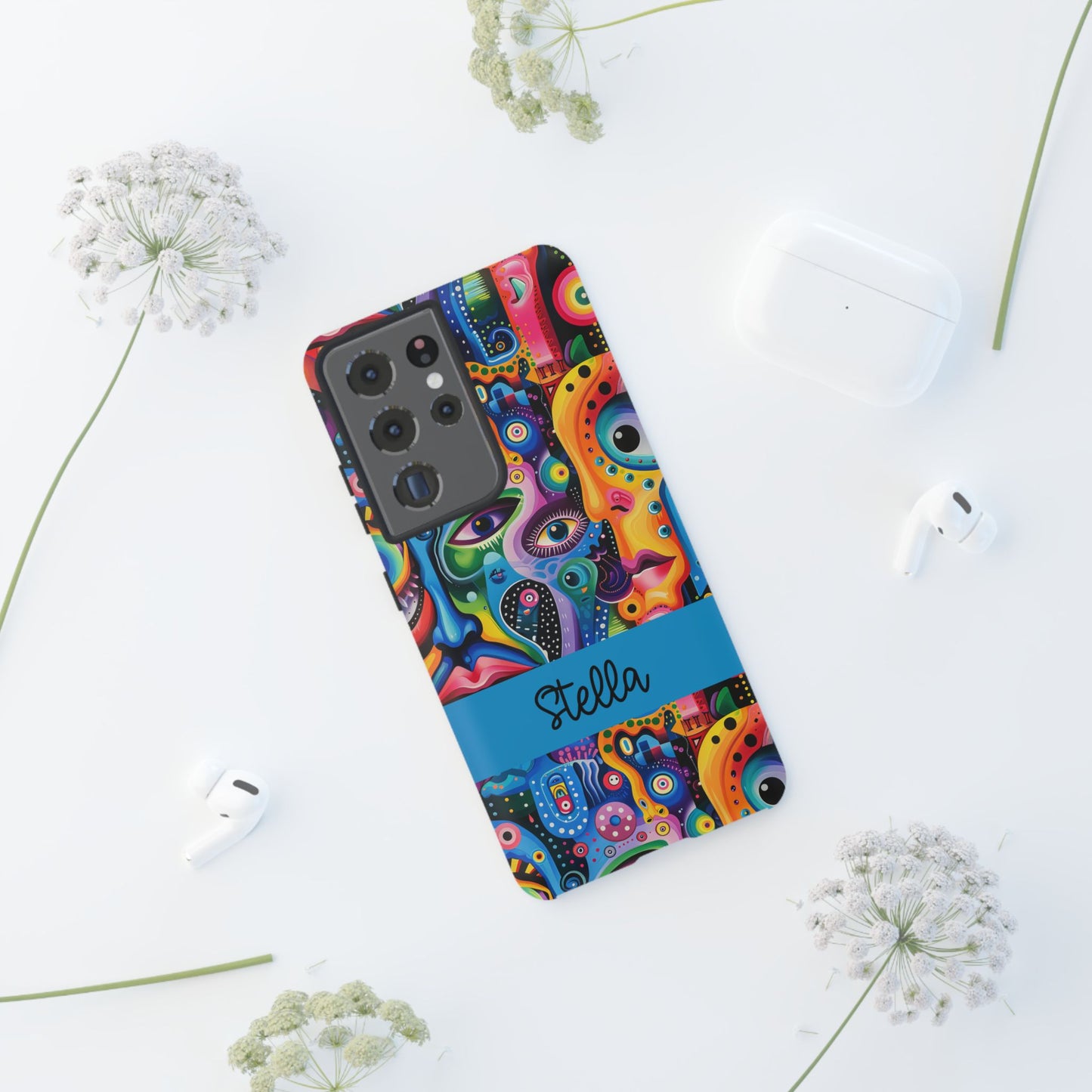 Psychedelic Visions Vibrant Samsung, iPhone and Google Pixel Phone Cases - Colorful Artistic Design