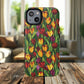 Floral Luminous Whirl Tough Magnetic iPhone Case, Stylish Protection for Everyday Life, Gift for Flower Lovers, Unique iPhone Accessory, Stained Glass iPhone Protection.