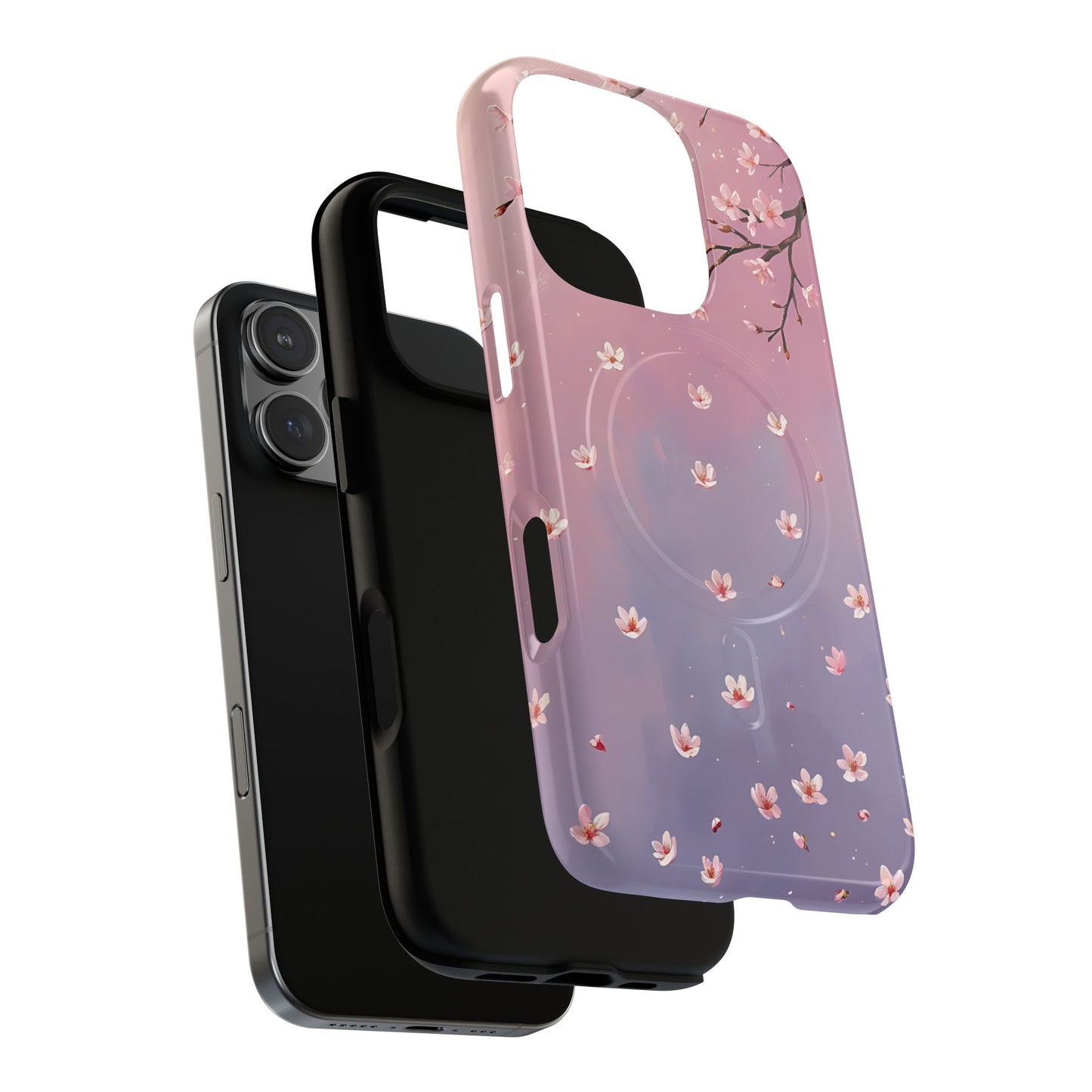 Tiny Cherry Blossom Floral Tough Magnetic Phone Cases, Durable Phone Cover, Floral Design Case, iPhone Protector, Cute Gift for Her