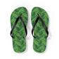 Green Tropical Bliss Flip Flops