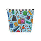 Blue Academic Adventures Cotton Cosmetic Bag