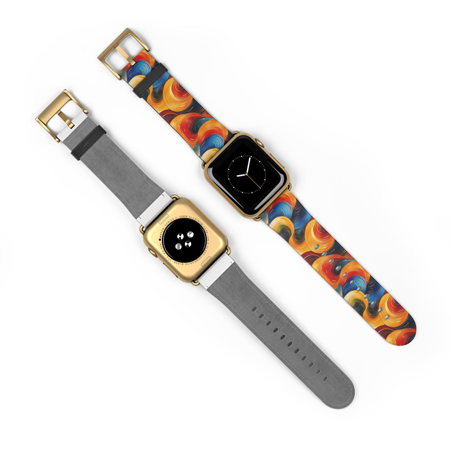 Cosmic Swirl Vibrant Art Watch Band - Colorful Abstract Design for Apple Watch.