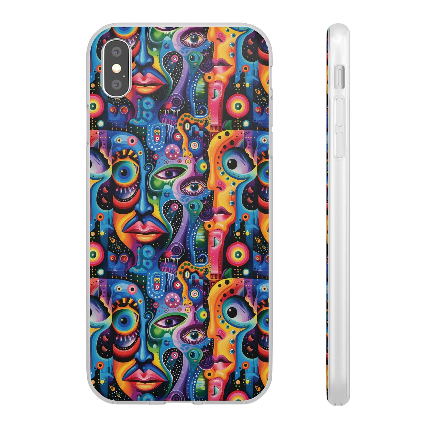 Psychedelic Visions Flexi iPhone and Samsung Case - Colorful Abstract Design.