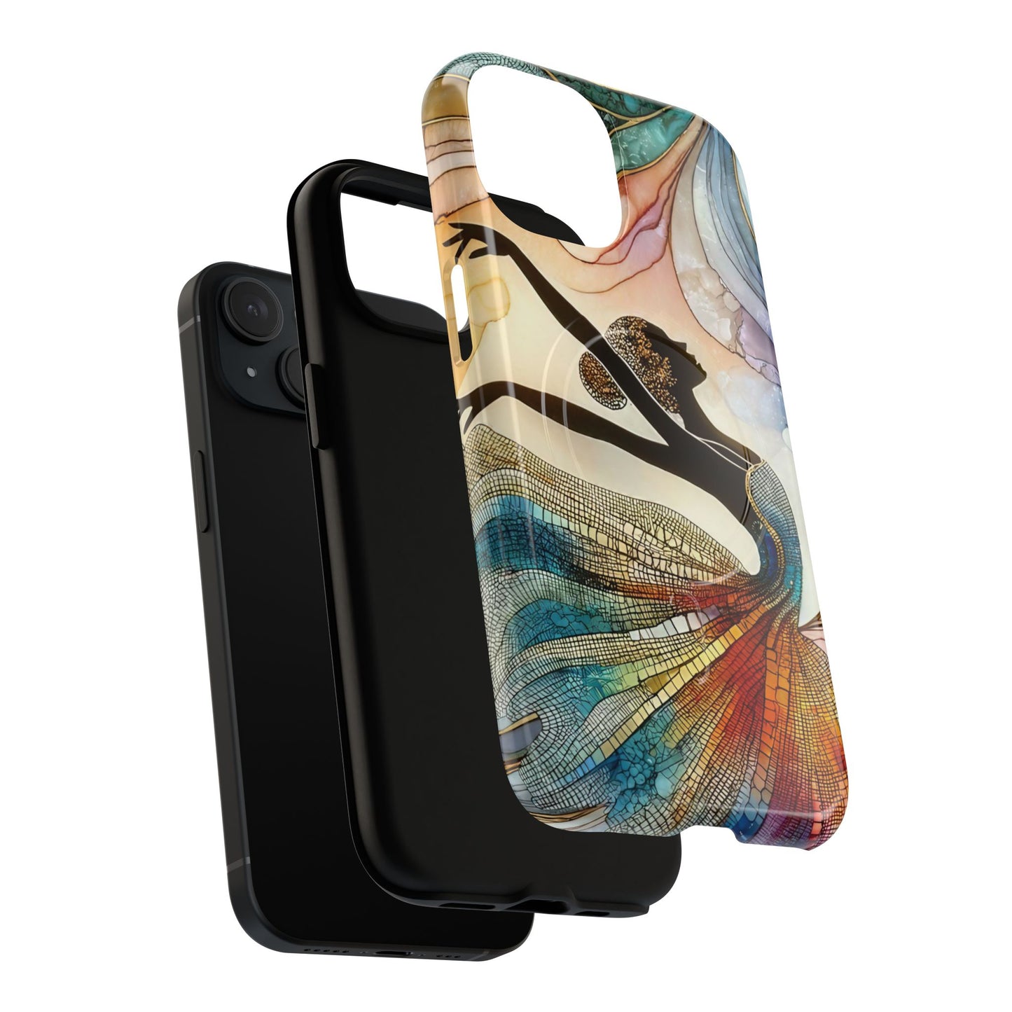 Artistic iPhone Case with Dancer Design, Tough Magnetic Case, Unique Gift for Dancers, Colorful iPhone Cover, Stylish Accessory.