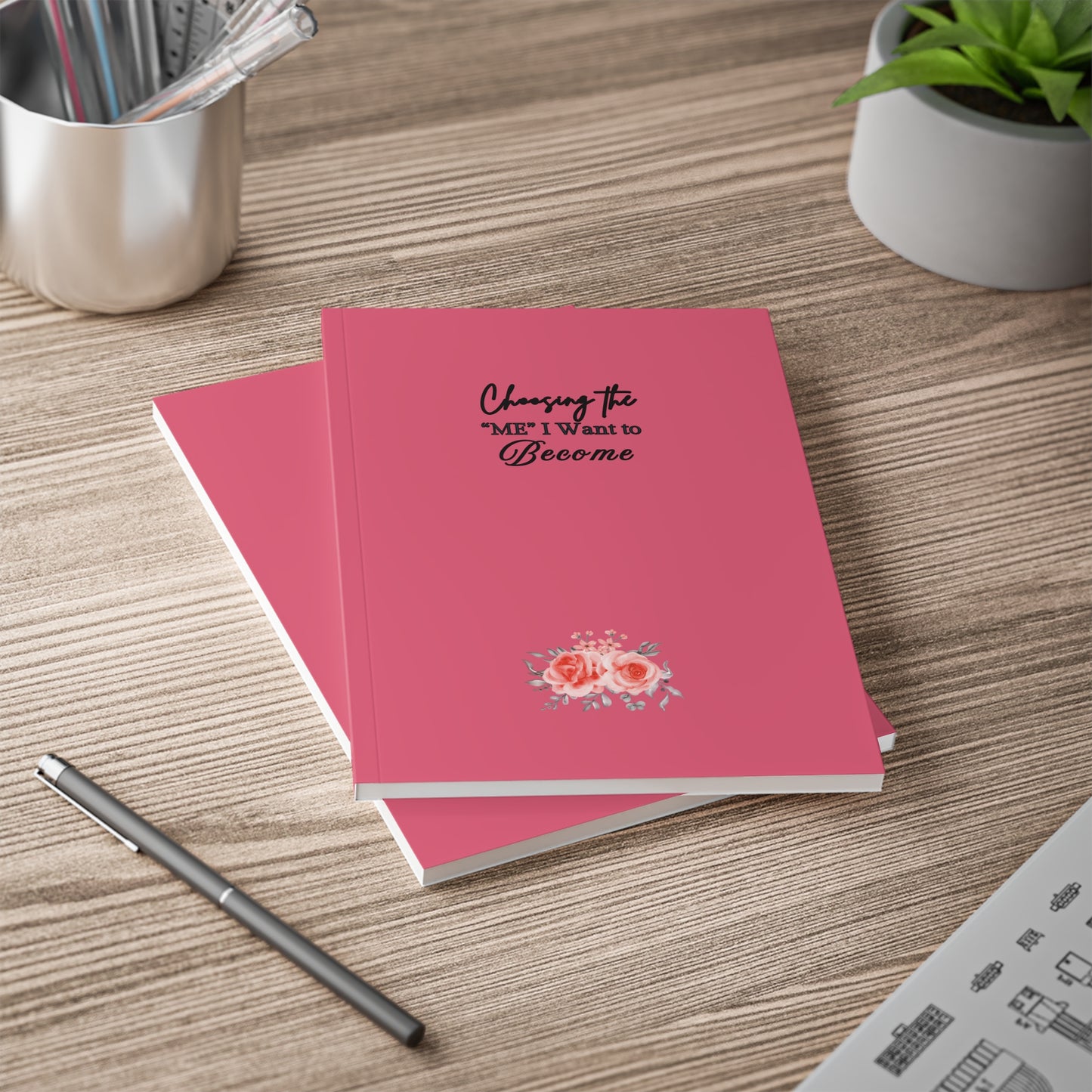 ''Choosing the 'me' I want to Become'' A5 Softcover Notebook - | Inspirational Journal for Self-Improvement, Goal Setting, Daily Journal.